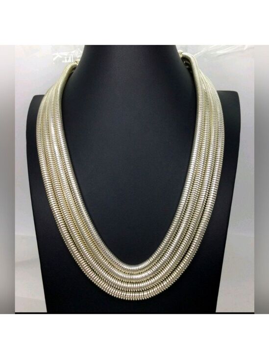 Talbots Jewelry - Talbots Silvertone Multi Strand Chain Necklace 22"
